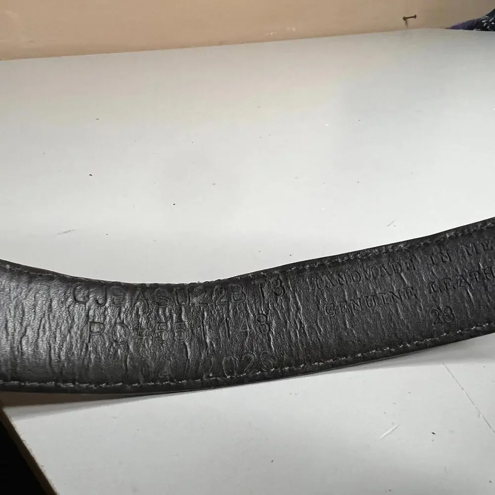 Cody James Genuine Leather Belt Brown Western Stitched Casual Vintage Size‎ 28
